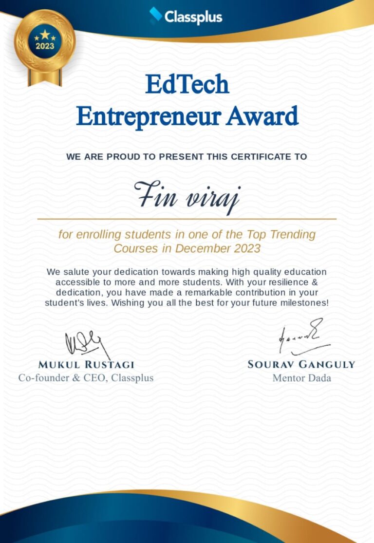 Fin viraj december award 2023