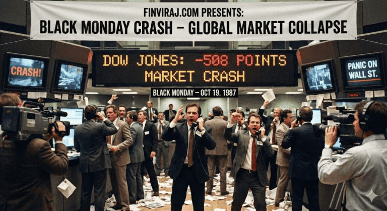 Black Monday 1987 Markets Collapsed explanation by finviraj
